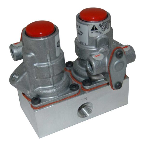 H25 series dual independent outlets automatic safety shutoff gas valve