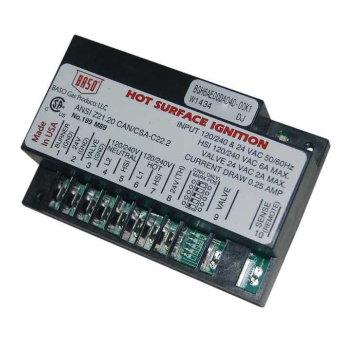 Intermittent Pilot Gas Ignition/Flame Relay Control BASO Gas Products LLC